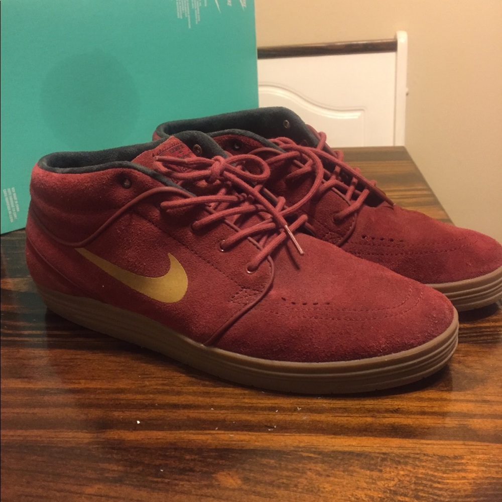 Janoski lunar mid Maroon/Gold sz 9